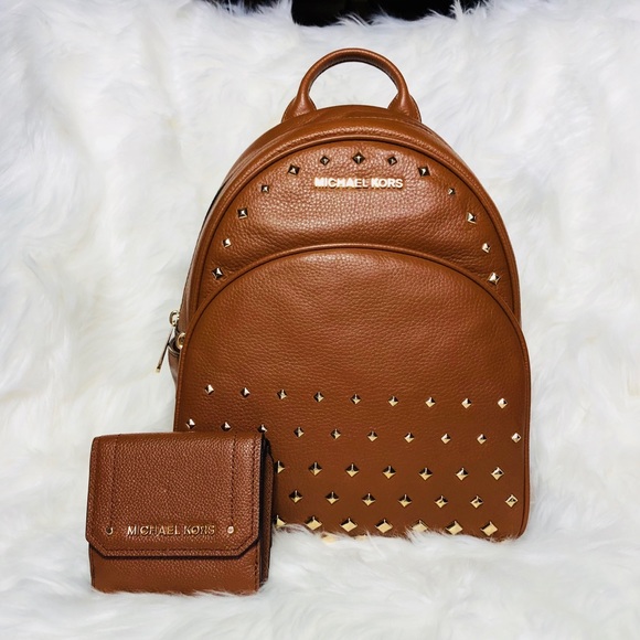 Michael Kors Handbags - Michael Kors Abbey Studded Backpack w/ Wallet